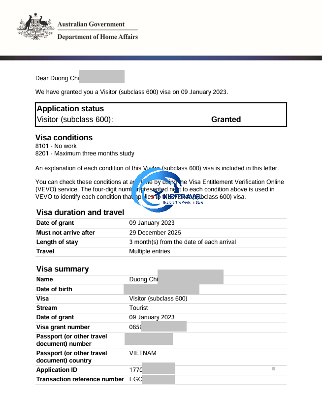 KibiVISA - dịch vụ xin visa Úc tự túc, uy tín, trọn gói, tỷ lệ đậu cao tại tphcm